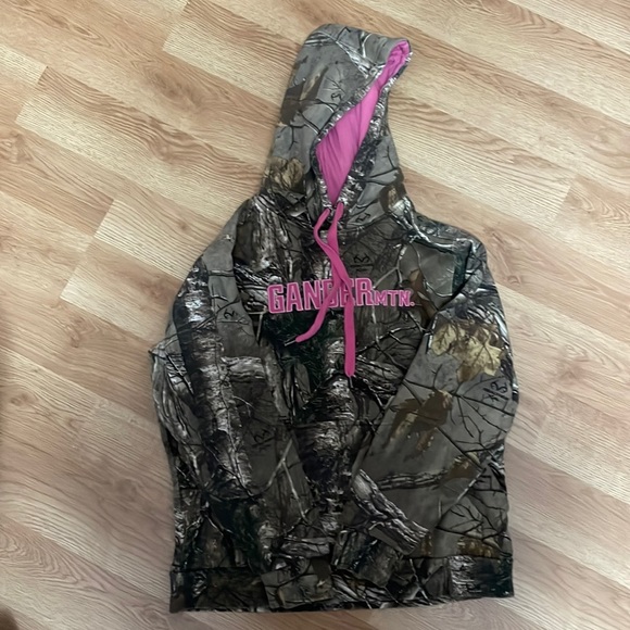 Camo/Pink Hooded Sweatshirt - Picture 1 of 2